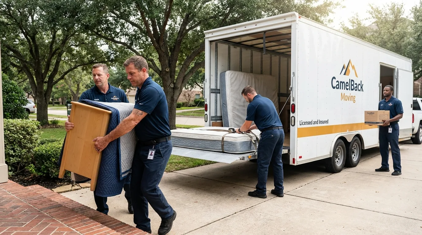 Crew loading residential truck for cross-state move from Scottsbluff, NE