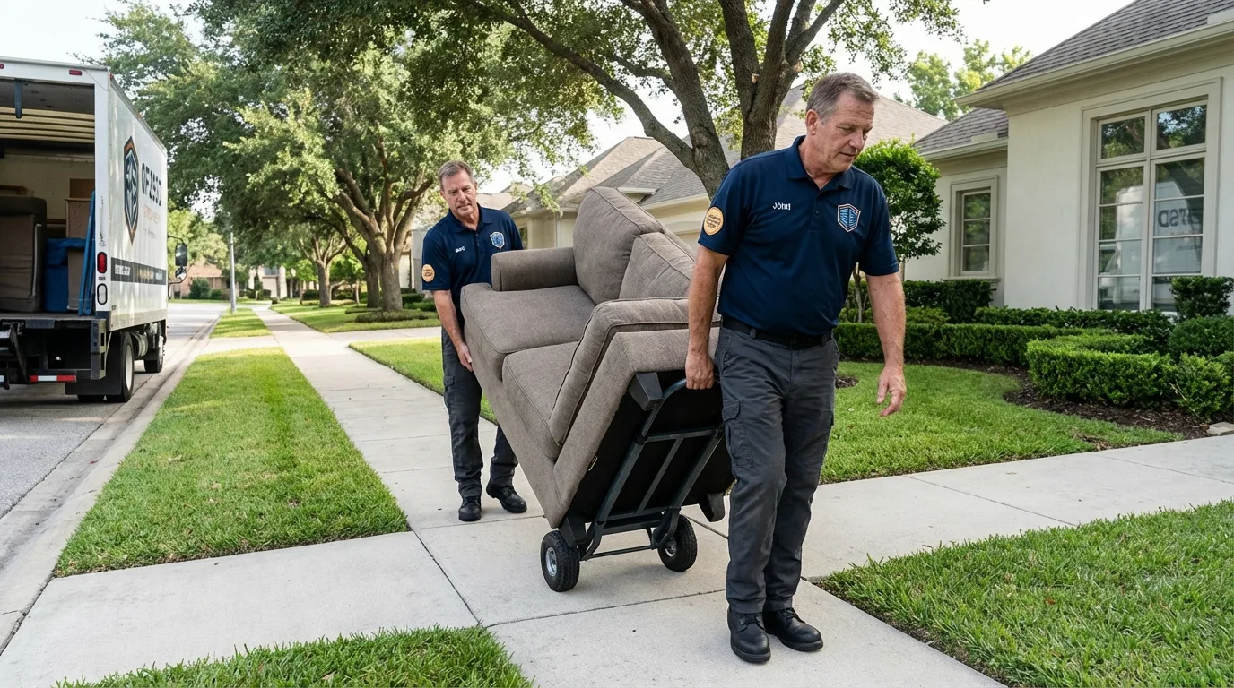Local residential moving crew loading furniture in Scottsbluff, NE